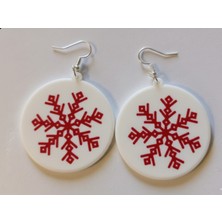 Kanem3D Yılbaşı Kar Tanesi Küpeler