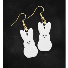 Kanem3D 2 Çift Sevimli Tavşan Küpeler