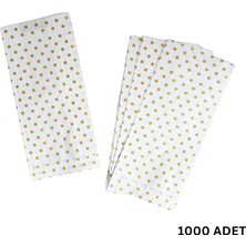 Roco Paper Co. Körüklü Kraft Kese Kağıdı, Altın Puantiyeli Şamua Hediye, Ambalaj & Gıda Poşeti, 15X33 Cm, 1000 Adet