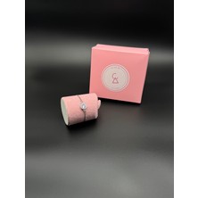 Alsem Pırlanta Kesim 925 Ayar Gümüş Kaplama Zirkon Taşlı Kadın Bileklik , Yılbaşı Hediyesi