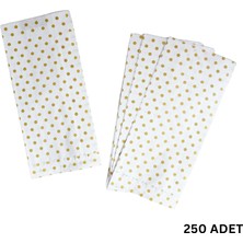 Roco Paper Co. Körüklü Kraft Kese Kağıdı, Altın Puantiyeli Şamua Hediye, Ambalaj & Gıda Poşeti, 15X33 Cm, 250 Adet