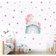 Artikel Unicorn ve Gökkuşağı Çocuk Odası Duvar Sticker 50 x 70 cm