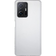 Case World Caseworld Xiaomi 11T Pro ile Uyumlu Kapak Kamera Korumalı Şarj Yeri Tıpalı Şeffaf Silikon Kılıf