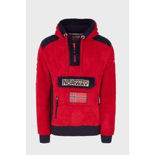 Norway Geographical Kapüşonlu Yarım Fermuarlı Outdoor Polar Sweat Erkek Sweat Gymclasssherco