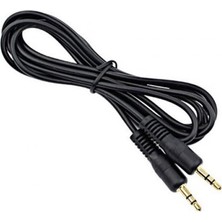 kzy mobilyal Powermaster PM-26896 Siyah 3.5 mm Stereo Erkek-Erkek 1.5 Metre Aux Kablo ABS Plastik Malzeme