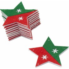 Empressco Renkli Keçe Yıldız Süsleri, 10'lu, Neşeli ve Şık Yılbaşı Dekorasyonu