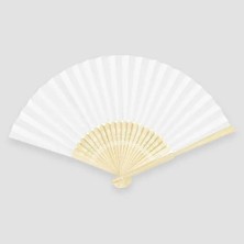 Ett Ahşap Beyaz Kağıt Yelpaze