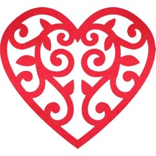 Empressco Renkli Keçe Yılbaşı Süsleri Amerikan Servisi, 2 Adet, Kiraz Detaylı, Şık ve Eğlenceli