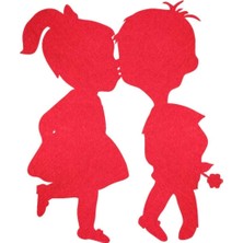 Empressco Kırmızı Keçe Yılbaşı Süsleri, 6 Adet, Renkli, Dekoratif, Şık ve Eğlenceli Hediye