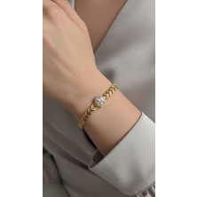 Hg.Aksesuar Kadın Xuping Kare Zirkon Taşlı Bileklik