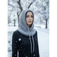 Kervan Pazarı Kadın Kışlık Triko Örgü Balaklava Tesettür Başlık-Şapka