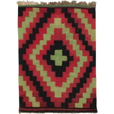 Kilim Antik El Dokuma Iran Şiraz Yün Kilim 0451 - Yeni - Çok Renkli