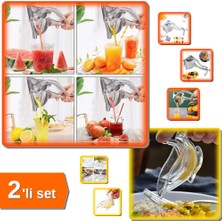 Hereveoyuncak Metal Meyve Sıkacağı + Estetik Kuş Şeklinde Sunumluk Limon Sıkacağı - 2li Set C4X0V9