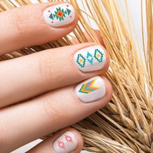 Artikel Etnik Desenler-1 Tırnak Dövmesi, Tırnak Tattoo, Nail Art, Tırnak Sticker