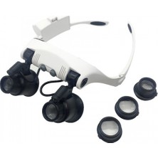 Kuyumcu Saat Onarım Için 10X-15X-20X25X Mercekli Gözlük Büyüteç 9892G-3A