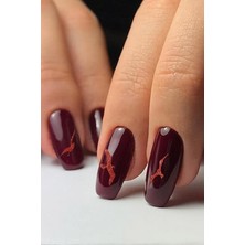 Artikel Kırmızı Kuşlar Metalik Tırnak Sticker, Nail Sticker, Nail Art