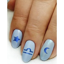 Artikel Mavi Burçlar Metalik Tırnak Sticker, Nail Sticker, Nail Art