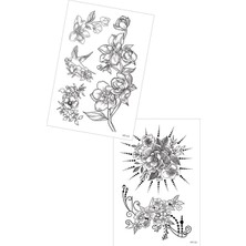 Artikel 2'li Geçici Dövme Seti,geçici Tattoo ,vücut Dövme,kol Bilek Dövme,boyun Dövme,sırt Dövme