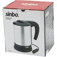 Sinbo SK-7371  12V  Araç Içi Kettle  Paslanmaz Çelik  Su Isıtıcısı  0.8lt   120W   Çakmaklık