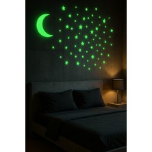 Artikel 36 Adet Fosforlu Mini Yıldız Yeşil Karanlıkta Parlar Duvar ve Tavan Çocuk Odası Süs Sticker