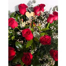 Artikel Gold Love You Yazılı Ayna Pleksi Pasta Üstü & Doğum Günü Partisi & Pleksi Pasta Süsü