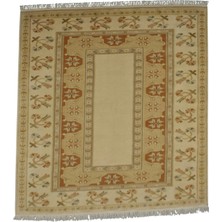 Kilim Antik El Dokuma Çiçekli Pastel Milas Yün Halı 0414 - Yeni - Çok Renkli