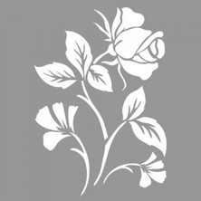 Artikel Rose Desen Stencil Tasarımı 30 x 30 cm