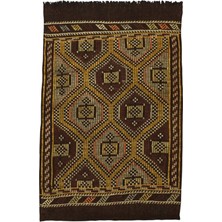 Kilim Antik El Dokuması Karapınar Yörük Yün Cecim Kilim 0444 - Yeni - Çok Renkli