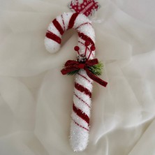 Empressco Renkli Noel Ağacı Süsü, Kırmızı ve Beyaz Baston Şeker Dekoru, Yılbaşı Teması