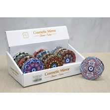 SanalAMCA Store Taşlı El Aynası Yuvarlak Ince 5