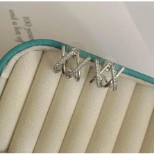 H&S Aksesuar Zirkon Taşlı Çoklu Çapraz Küpe