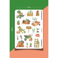 One Little Happiness Garden (Bahçe)Temalı Sticker Seti | Bullet Journal Sticker | Defter | Çıkartma | Scrapbook