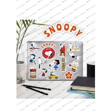 One Little Happiness Snoopy Peanuts Laptop Notebook Telefon Kılıfı Sticker Paketi