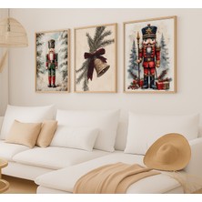 Voba Store 3 Parça Yılbaşı Kurşun Asker Temalı Çerçeve Görünümlü Mdf Tablo SETİ-127