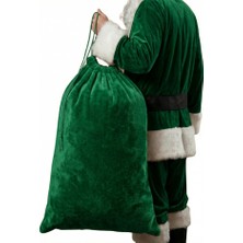 Kostüm Sarayı Yeşil Noel Baba Hediye Çuvalı Büyük Boy (70X100 Cm)