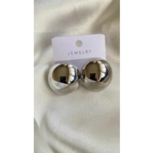 H&S Aksesuar Parlak Top Küpe