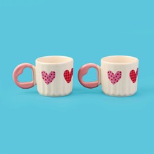 Evidea Kitchen Kalpli 2'li Kupa - Renkli - 270 ml