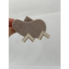 H&S Aksesuar V Model Taşlı Gold Detaylı Kaplama Küpe