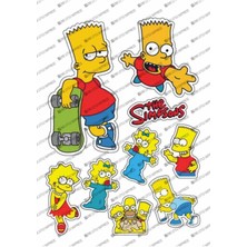 One Little Happiness Simpsons Aesthetic Temalı Laptop Tablet Telefon Defter Sticker Seti