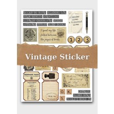 One Little Happiness Vintage Sticker Planner Ajanda Bullet Journal Için Uygun Set