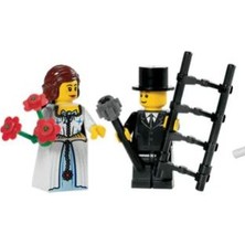 LEGO Minifigür Suit Black, Top Hat, Black Legs, Black Eyebrows TWN133A/TWN132
