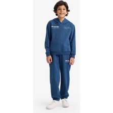 DeFacto Erkek Çocuk 2'li Takım Baskılı Kapüşonlu Sweatshirt Eşofman Altı G5640A825CW