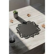 Grandmix Rustik Ahşap Supla Ikili Set Zarif Desenli Amerikan Servis Altlığı