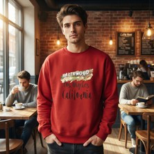 Hena Hollywood Oversize Sweatshirt – Los Angeles Ruhunu Hisset! Kırmızı