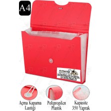 Artlantis Körüklü Dosya 13 Bölmeli 1 Adet A4 Akardiyon Dosya Düzenleyici 13 Cepli Lastikli Dosya Belge Düzenleyici Klasör