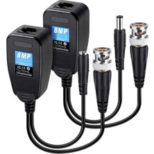 Powermaster Bnc To RJ45 Video Balun + Power Konnektör PM-3898