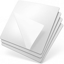 Tuncel Store Adaptoll 4 Adet Kendinden Yapışkanlı Pleksi Ayna Levha, Kırılmaz Akrilik Duvar Aynası, Dekoratif ve