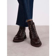 Ece'nin Butiği Erika Kahve Hakiki Deri Kadın Bot