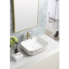 Harmeh Beyaz Gold Lüx Lavabo Süper Hijyenik