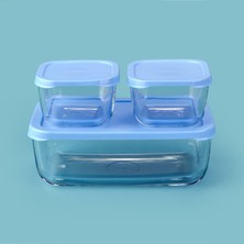 Paşabahçe Snowbox 3'lü Saklama Kabı - Mavi